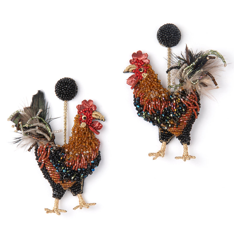 Rooster Earrings